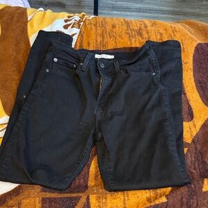 Levi's Black Straight Jeans